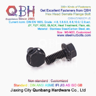 QBH DIN6921 M5-M20 Blue White Zinc Plated / Black / Plain Carbon / Stainless Steel Serrated Flange Self-Locking Bolt