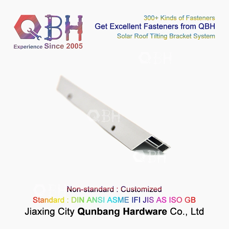 Qbh personalizou o telhado industrial comercial civil do telhado do objeto de sistema da energia das energias solares que inclina-se inclinando o suporte da cremalheira do suporte para o painel fotovoltaico do picovolt