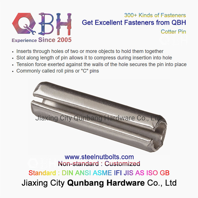 QBH personalizou os C-pinos de aço inoxidável Cotter Pin de SS034 SS316 0